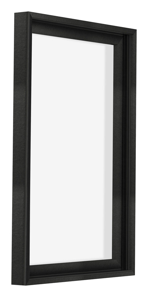 Lyon MDF Schattenfugenrahmen 2 3 Schwarz Matt Vorne Schrag | Yourdecoration.at