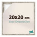 Lyon MDF Schattenfugenrahmen 20x20cm Weiss Vintage Vorne Messe | Yourdecoration.at