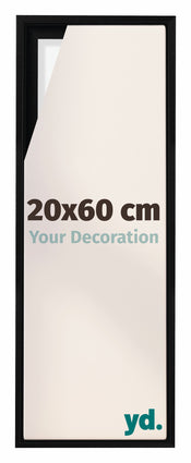 Lyon MDF Schattenfugenrahmen 20x60cm Schwarz Matt Vorne Messe | Yourdecoration.at