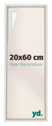 Lyon MDF Schattenfugenrahmen 20x60cm Weiss Matt Vorne Messe | Yourdecoration.at