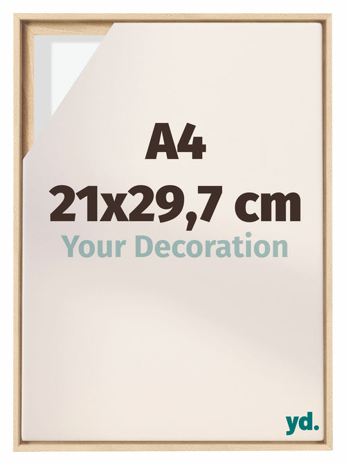 Lyon MDF Schattenfugenrahmen 21x29 7cm A4 Buche Vorne Messe | Yourdecoration.at