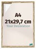 Lyon MDF Schattenfugenrahmen 21x29 7cm A4 Gold Antik Vorne Messe | Yourdecoration.at