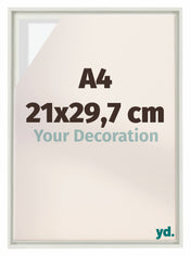 Lyon MDF Schattenfugenrahmen 21x29 7cm A4 Weiss Matt Vorne Messe | Yourdecoration.at