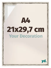 Lyon MDF Schattenfugenrahmen 21x29 7cm A4 Weiss Vintage Vorne Messe | Yourdecoration.at