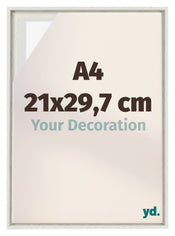 Lyon MDF Schattenfugenrahmen 21x29 7cm A4 White Wash Vorne Messe | Yourdecoration.at