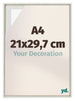 Lyon MDF Schattenfugenrahmen 21x29 7cm A4 White Wash Vorne Messe | Yourdecoration.at