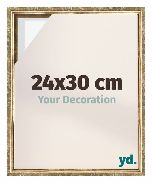 Lyon MDF Schattenfugenrahmen 24x30cm Gold Antik Vorne Messe | Yourdecoration.at