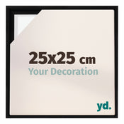 Lyon MDF Schattenfugenrahmen 25x25cm Schwarz Matt Vorne Messe | Yourdecoration.at