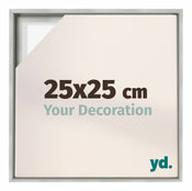 Lyon MDF Schattenfugenrahmen 25x25cm Silber Matt Vorne Messe | Yourdecoration.at