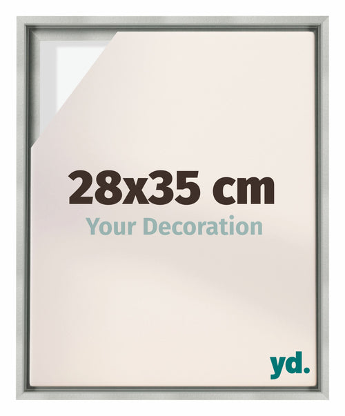 Lyon MDF Schattenfugenrahmen 28x35cm Silber Matt Vorne Messe | Yourdecoration.at