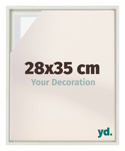 Lyon MDF Schattenfugenrahmen 28x35cm Weiss Matt Vorne Messe | Yourdecoration.at
