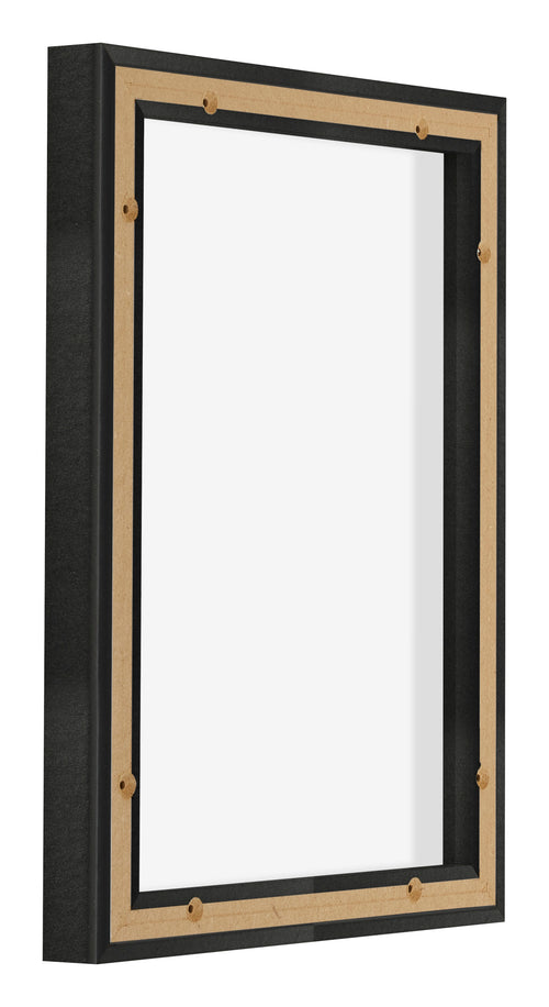 Lyon MDF Schattenfugenrahmen 3 4 Schwarz Matt Ruckseite Schrag | Yourdecoration.at