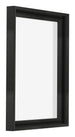 Lyon MDF Schattenfugenrahmen 3 4 Schwarz Matt Vorne Schrag | Yourdecoration.at