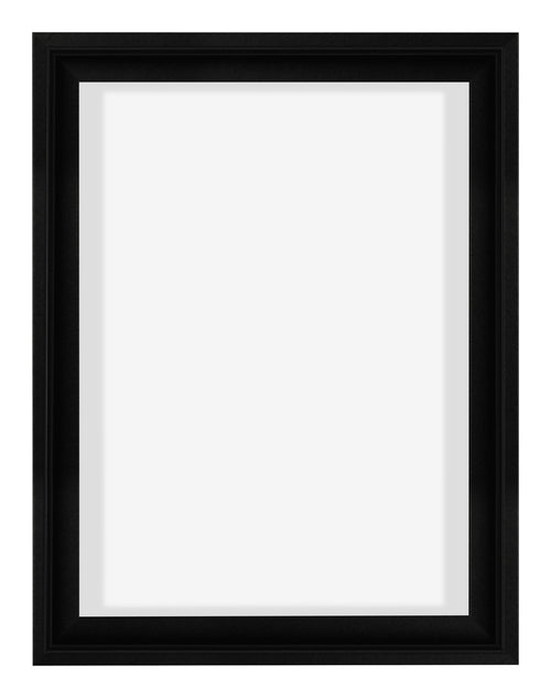 Lyon MDF Schattenfugenrahmen 3 4 Schwarz Matt Vorne | Yourdecoration.at