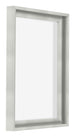 Lyon MDF Schattenfugenrahmen 3 4 Silber Matt Vorne Schrag | Yourdecoration.at