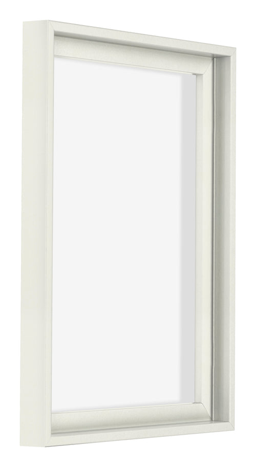 Lyon MDF Schattenfugenrahmen 3 4 Weiss Matt Vorne Schrag | Yourdecoration.at