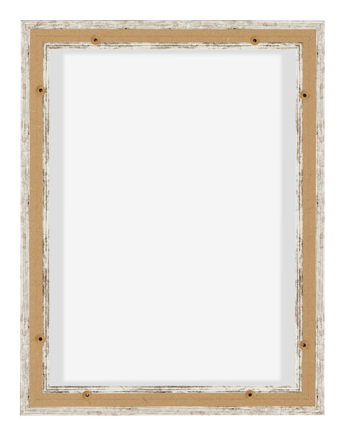 Lyon MDF Schattenfugenrahmen 3 4 Weiss Vintage Ruckseite | Yourdecoration.at
