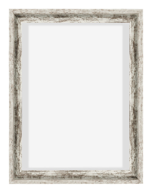 Lyon MDF Schattenfugenrahmen 3 4 Weiss Vintage Vorne | Yourdecoration.at