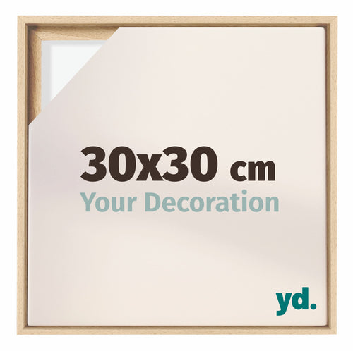 Lyon MDF Schattenfugenrahmen 30x30cm Buche Vorne Messe | Yourdecoration.at