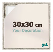 Lyon MDF Schattenfugenrahmen 30x30cm Weiss Vintage Vorne Messe | Yourdecoration.at