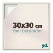 Lyon MDF Schattenfugenrahmen 30x30cm White Wash Vorne Messe | Yourdecoration.at