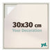 Lyon MDF Schattenfugenrahmen 30x30cm White Wash Vorne Messe | Yourdecoration.at
