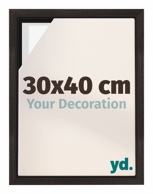 Lyon MDF Schattenfugenrahmen 30x40cm Eiche Dunkel Vorne Messe | Yourdecoration.at