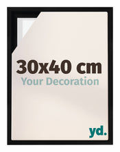 Lyon MDF Schattenfugenrahmen 30x40cm Schwarz Matt Vorne Messe | Yourdecoration.at