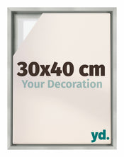 Lyon MDF Schattenfugenrahmen 30x40cm Silber Matt Vorne Messe | Yourdecoration.at