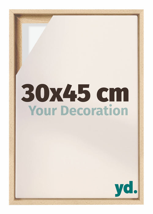 Lyon MDF Schattenfugenrahmen 30x45cm Buche Vorne Messe | Yourdecoration.at