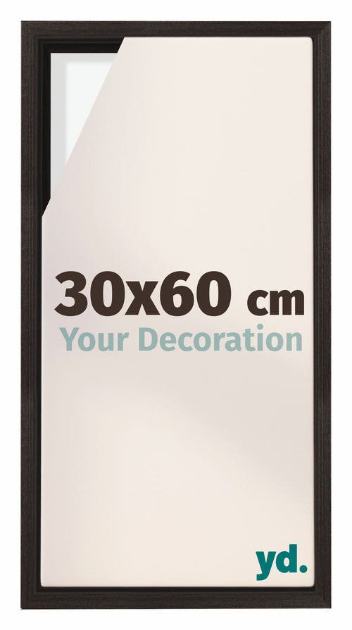 Lyon MDF Schattenfugenrahmen 30x60cm Eiche Dunkel Vorne Messe | Yourdecoration.at