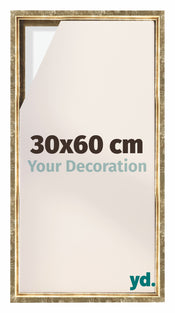 Lyon MDF Schattenfugenrahmen 30x60cm Gold Antik Vorne Messe | Yourdecoration.at
