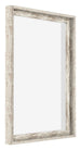 Lyon MDF Schattenfugenrahmen 4 5 Weiss Vintage Vorne Schrag | Yourdecoration.at