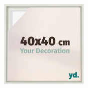 Lyon MDF Schattenfugenrahmen 40x40cm Weiss Matt Vorne Messe | Yourdecoration.at