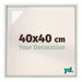 Lyon MDF Schattenfugenrahmen 40x40cm Weiss Matt Vorne Messe | Yourdecoration.at