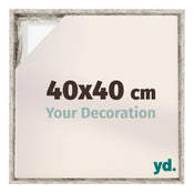 Lyon MDF Schattenfugenrahmen 40x40cm Weiss Vintage Vorne Messe | Yourdecoration.at