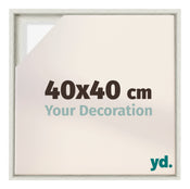 Lyon MDF Schattenfugenrahmen 40x40cm White Wash Vorne Messe | Yourdecoration.at