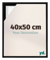 Lyon MDF Schattenfugenrahmen 40x50cm Schwarz Matt Vorne Messe | Yourdecoration.at