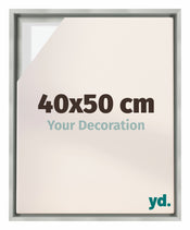 Lyon MDF Schattenfugenrahmen 40x50cm Silber Matt Vorne Messe | Yourdecoration.at