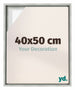 Lyon MDF Schattenfugenrahmen 40x50cm Silber Matt Vorne Messe | Yourdecoration.at