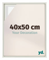 Lyon MDF Schattenfugenrahmen 40x50cm Weiss Matt Vorne Messe | Yourdecoration.at