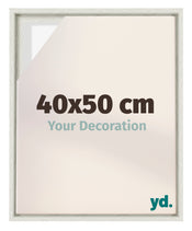 Lyon MDF Schattenfugenrahmen 40x50cm White Wash Vorne Messe | Yourdecoration.at