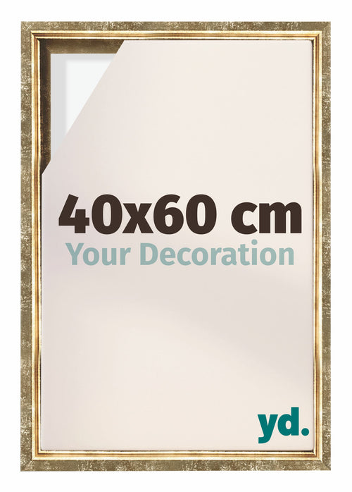 Lyon MDF Schattenfugenrahmen 40x60cm Gold Antik Vorne Messe | Yourdecoration.at