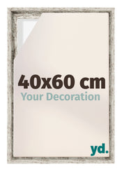 Lyon MDF Schattenfugenrahmen 40x60cm Weiss Vintage Vorne Messe | Yourdecoration.at