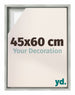 Lyon MDF Schattenfugenrahmen 45x60cm Silber Matt Vorne Messe | Yourdecoration.at