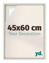 Lyon MDF Schattenfugenrahmen 45x60cm White Wash Vorne Messe | Yourdecoration.at