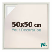 Lyon MDF Schattenfugenrahmen 50x50cm Weiss Matt Vorne Messe | Yourdecoration.at