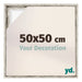 Lyon MDF Schattenfugenrahmen 50x50cm Weiss Vintage Vorne Messe | Yourdecoration.at