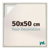 Lyon MDF Schattenfugenrahmen 50x50cm White Wash Vorne Messe | Yourdecoration.at