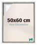 Lyon MDF Schattenfugenrahmen 50x60cm Silber Matt Vorne Messe | Yourdecoration.at